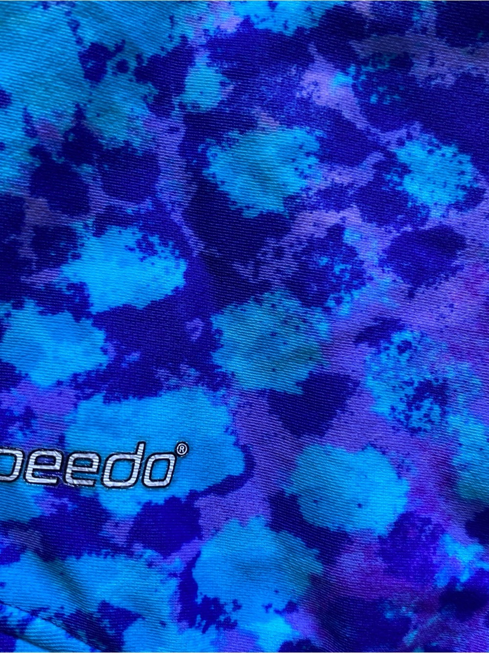 Speedo Women's One-Piece Swimsuit in Blue and Purple Print - Picture 3 of 5